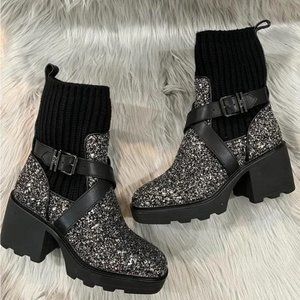 Michael Michael Kors Alistair Glitter Slip-Ons Boots